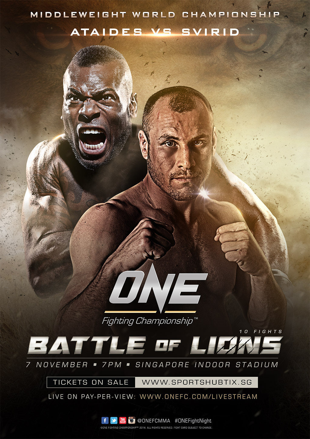 OneFC: Battle Of Lions 7 November in Singapore